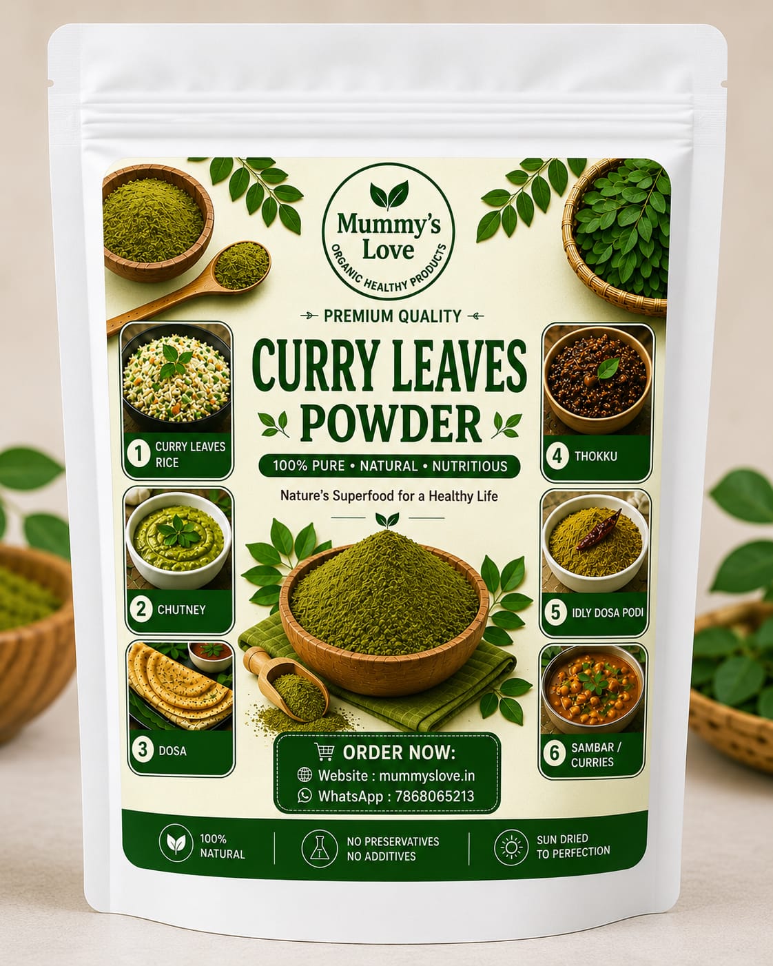 Curry leaves powder