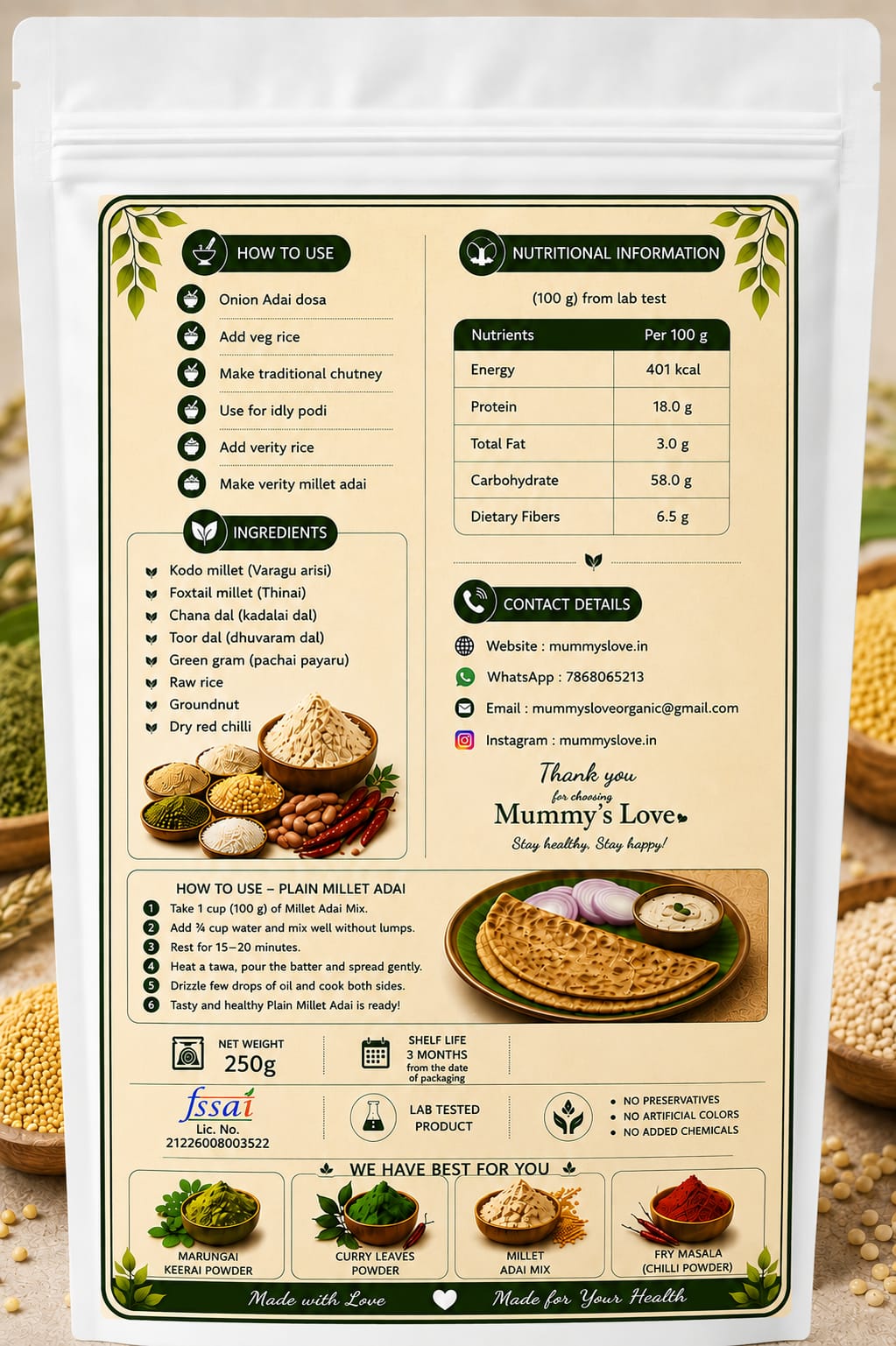 Millet Adai Mix